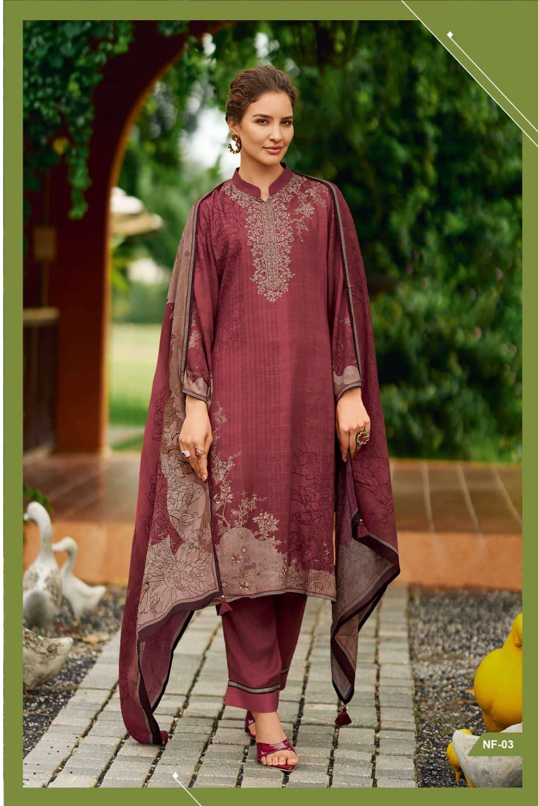 My Fashion Road Varsha Niloufer Digital Printed Muslin Suit | NF-03 My Fashion Road Varsha Niloufer Digital Printed Muslin Suit | NF-03