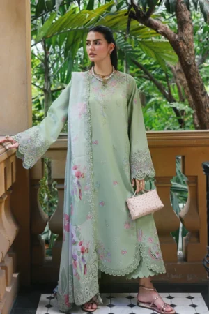 My Fashion Road Qalamkar Qline Lawn Collection 2026 | RP-15 RIVAH