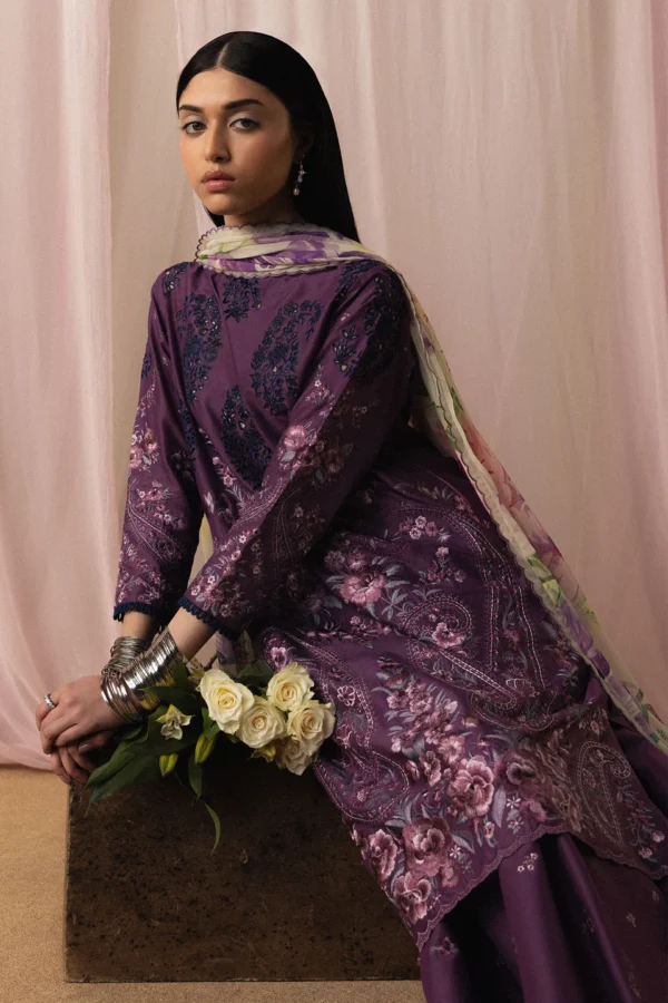 My Fashion Road Zara Shahjahan Luxury Lawn Satori 2026 | Sumire-D2