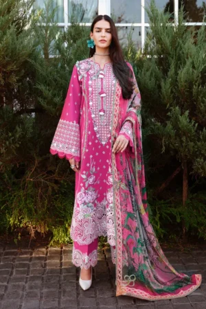 My Fashion Road Mushq Amoi Luxury Unstitched Lawn 2026 |Blushing Rose