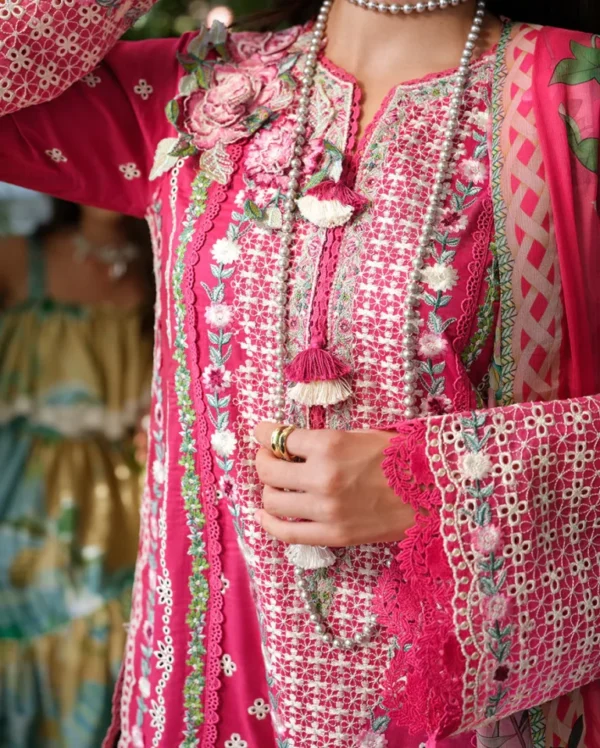 My Fashion Road Mushq Amoi Luxury Unstitched Lawn 2026 |Blushing Rose