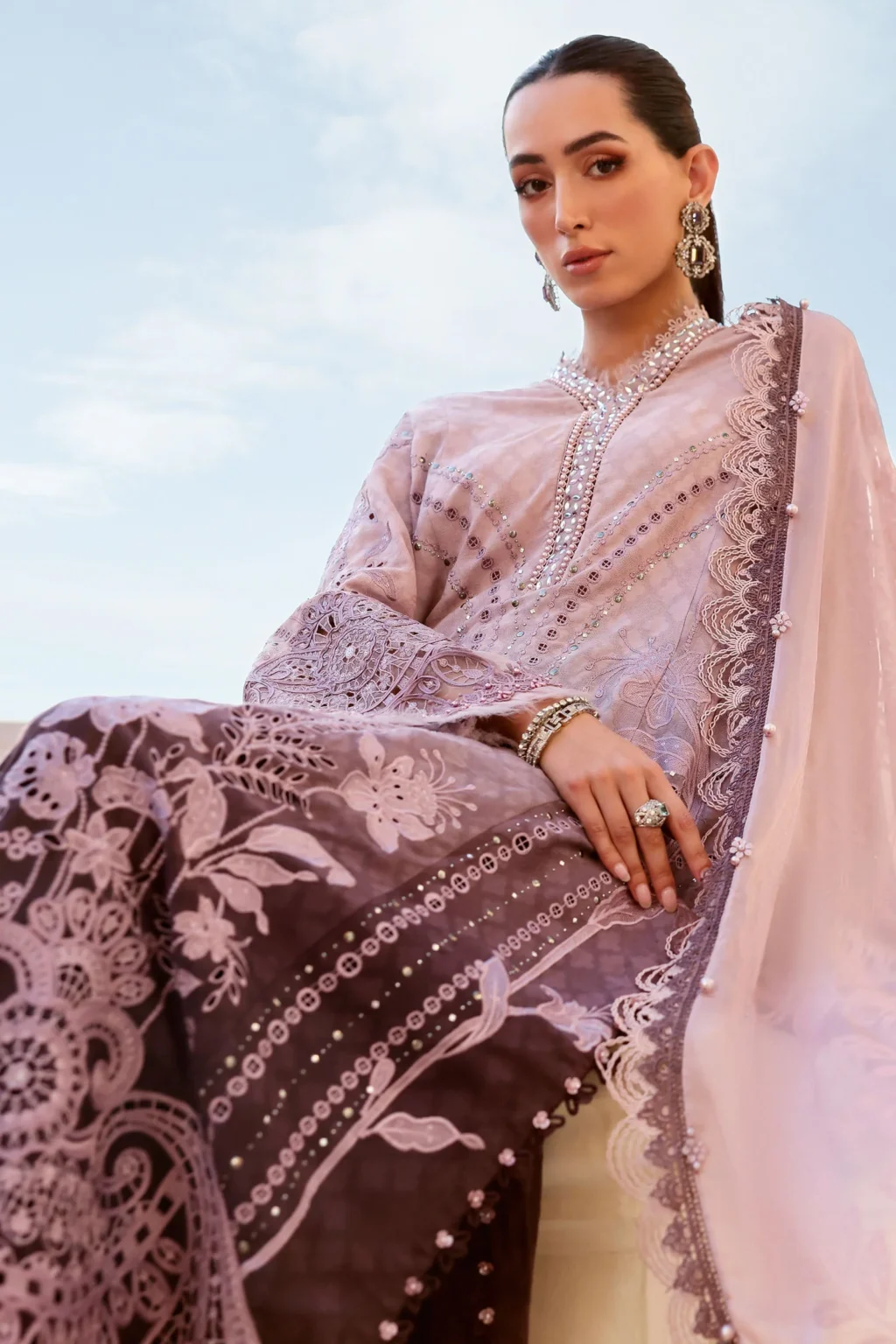 My Fashion Road Maria B Eid Lawn Unstitched Collection 2026 | 01B My Fashion Road Maria B Eid Lawn Unstitched Collection 2026 | 01B