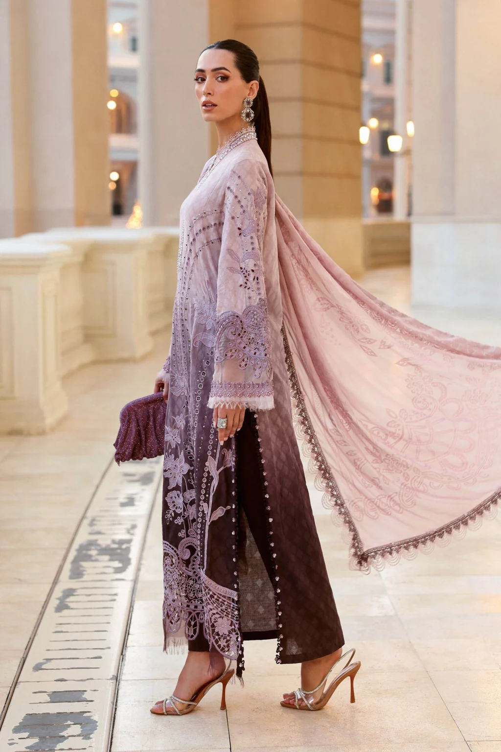 My Fashion Road Maria B Eid Lawn Unstitched Collection 2026 | 01B My Fashion Road Maria B Eid Lawn Unstitched Collection 2026 | 01B