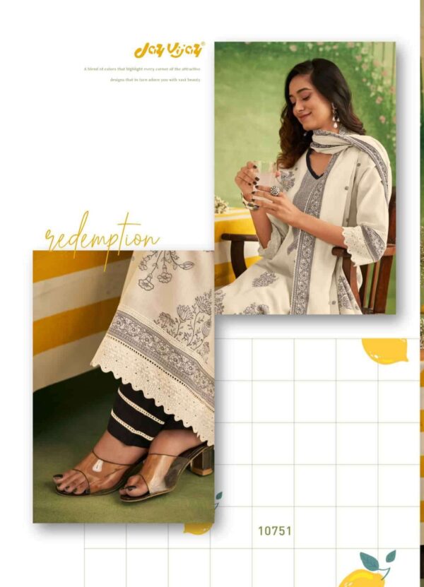 My Fashion Road Jay Vijay Nimbu Paani Vol 2 Pure Cotton Jacquard Dress | 10751