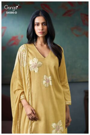 My Fashion Road Ganga Fashion Avera Premium Cotton Satin Ladies Suit | S4580 – D