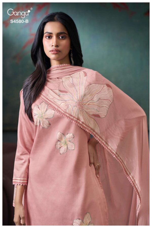 My Fashion Road Ganga Fashion Avera Premium Cotton Satin Ladies Suit | S4580 – B
