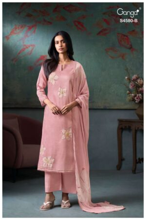 My Fashion Road Ganga Fashion Avera Premium Cotton Satin Ladies Suit | S4580 – B
