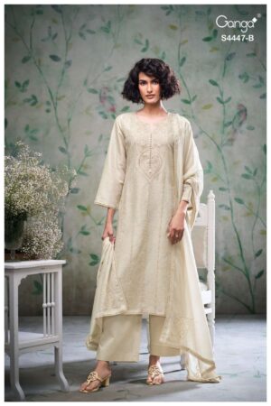 My Fashion Road Ganga Fashion Bihana Pure Bemberg Silk Latest Suit | S4447 – B