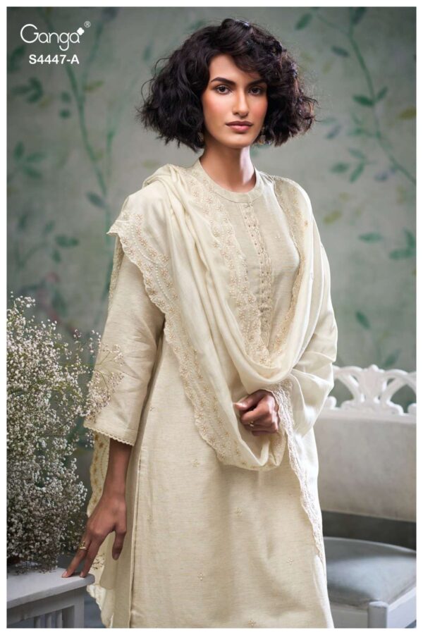 My Fashion Road Ganga Fashion Bihana Pure Bemberg Silk Latest Suit | S4447 – A