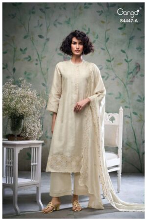 My Fashion Road Ganga Fashion Bihana Pure Bemberg Silk Latest Suit | S4447 – A