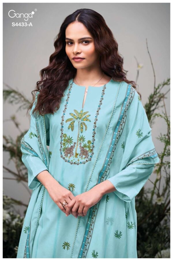 My Fashion Road Ganga Fashion Breeya Premium Wear Summer Suit | S4433 – A