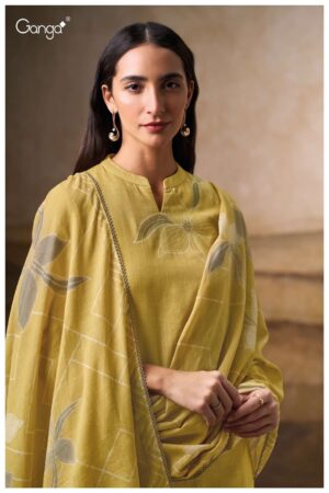My Fashion Road Ganga Fashion Cazia Printed Cotton Linen Suit | S3694 – A
