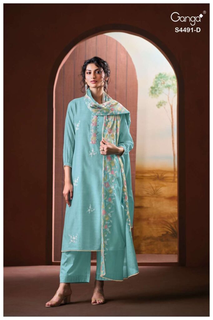 My Fashion Road Ganga Fashion Dazein Exclusive Designer Ladies Dress | S4491 – D