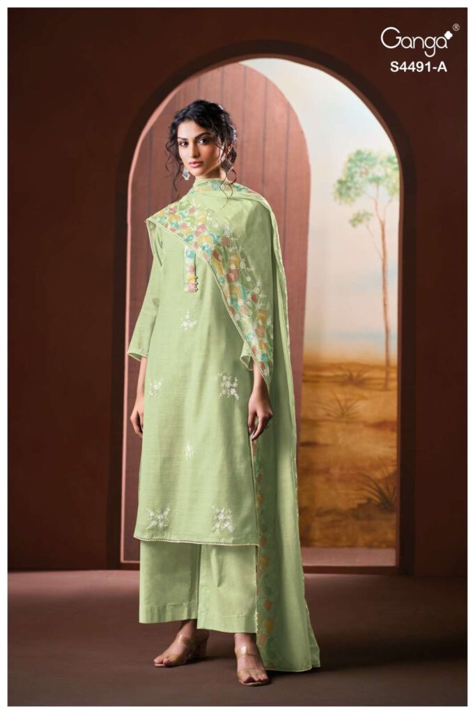 My Fashion Road Ganga Fashion Dazein Exclusive Designer Ladies Dress | S4491 – A