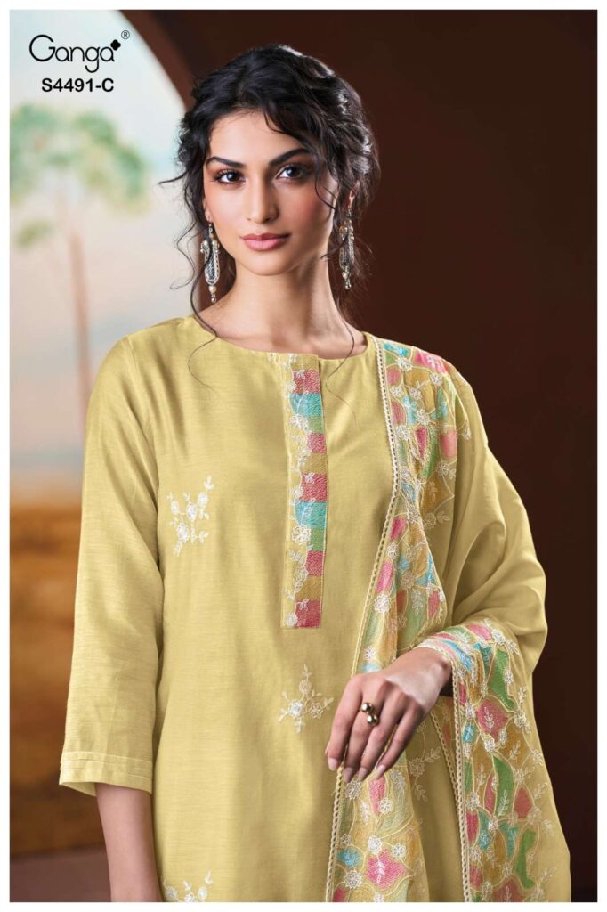 My Fashion Road Ganga Fashion Dazein Exclusive Designer Ladies Dress | S4491 – C