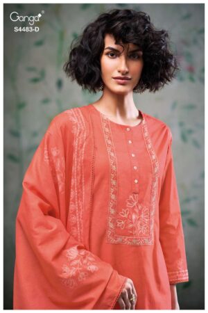 My Fashion Road Ganga Fashion Delilah Pure Cotton Fancy Ladies Dress | S4483 – D