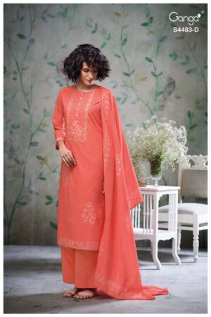 My Fashion Road Ganga Fashion Delilah Pure Cotton Fancy Ladies Dress | S4483 – D