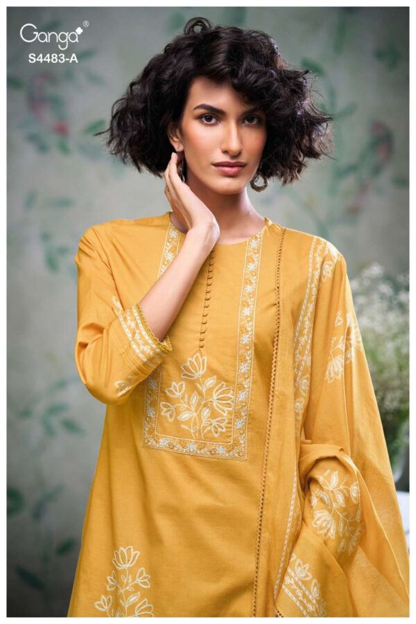 My Fashion Road Ganga Fashion Delilah Pure Cotton Fancy Ladies Dress | S4483 – A