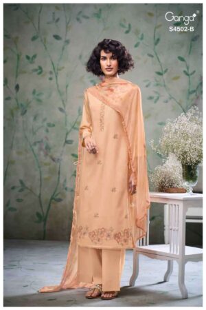 My Fashion Road Ganga Fashion Edena Pure Cotton Premium Designs Suit | S4502 – B