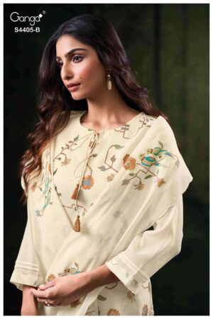 My Fashion Road Ganga Fashion Elvira Pure Viscose Fancy Suit | S4405 – B