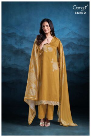 My Fashion Road Ganga Fashion Enaira Premium Designs Cotton Suit | S4345 – D