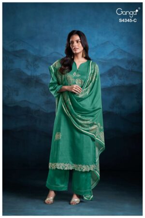 My Fashion Road Ganga Fashion Enaira Premium Designs Cotton Suit | S4345 – C