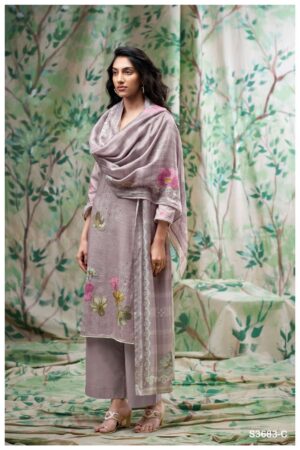 My Fashion Road Ganga Fashion Farnaz Exclusive Cotton Linen Suit | S3683 – C