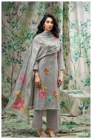 My Fashion Road Ganga Fashion Farnaz Exclusive Cotton Linen Suit | S3683 – B