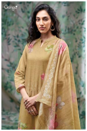 My Fashion Road Ganga Fashion Farnaz Exclusive Cotton Linen Suit | S3683 – A