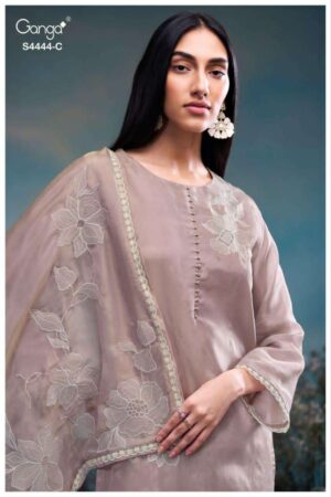 My Fashion Road Ganga Fashion Gresina Pure Bemberg Silk Latest Suit | S4444 – C