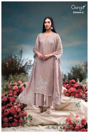 My Fashion Road Ganga Fashion Gresina Pure Bemberg Silk Latest Suit | S4444 – C