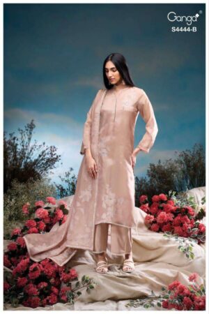 My Fashion Road Ganga Fashion Gresina Pure Bemberg Silk Latest Suit | S4444 – B