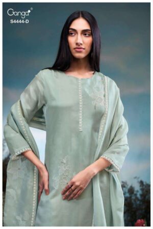 My Fashion Road Ganga Fashion Gresina Pure Bemberg Silk Latest Suit | S4444 – D