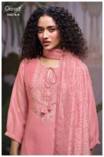 My Fashion Road Ganga Fashion Helya Fancy Satin Silk Ladies Suit | S4378 – A