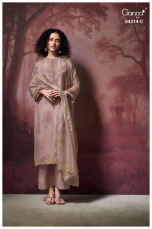 My Fashion Road Ganga Fashion Hrishya Pure Bemberg Silk Latest Suit | S4214 – C