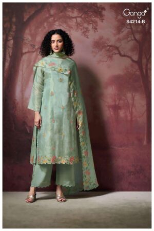 My Fashion Road Ganga Fashion Hrishya Pure Bemberg Silk Latest Suit | S4214 – B