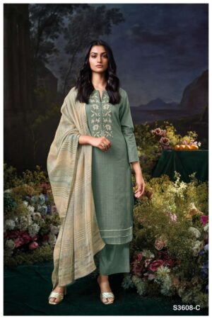 My Fashion Road Ganga Fashion Krithya Exclusive Designs Cotton Suit | S3608 – C