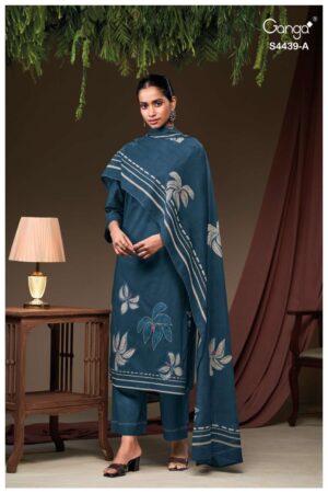 My Fashion Road Ganga Fashion Lestha Summer Wear Premium Cotton Suit  | S4439 – A