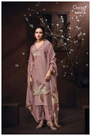 My Fashion Road Ganga Fashion Lirisha Fancy Satin Silk Catalog | S4297 – A