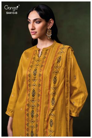 My Fashion Road Ganga Fashion Luvia Pure Cotton Satin Dress | S4413 – B