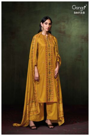 My Fashion Road Ganga Fashion Luvia Pure Cotton Satin Dress | S4413 – B