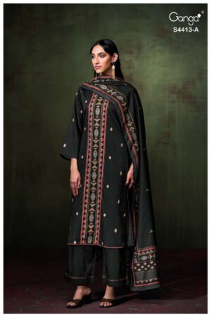 My Fashion Road Ganga Fashion Luvia Pure Cotton Satin Dress | S4413 – A