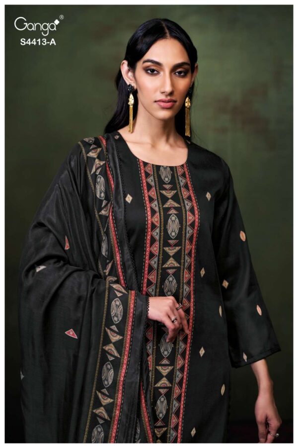 My Fashion Road Ganga Fashion Luvia Pure Cotton Satin Dress | S4413 – A