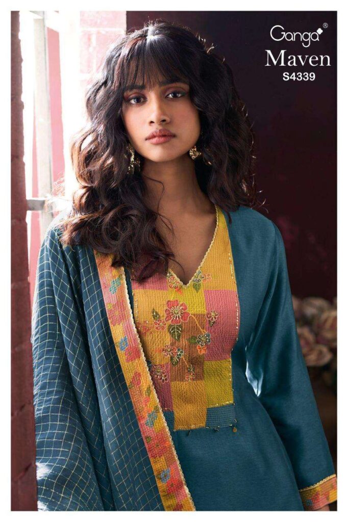 My Fashion Road Ganga Fashion Maven Pure Russian Silk Suit | S4339 – C