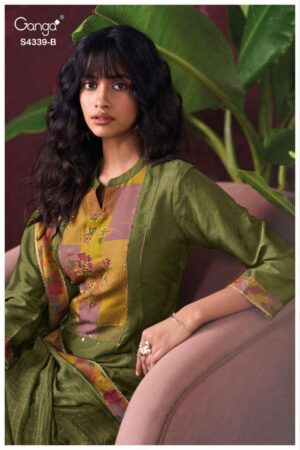 My Fashion Road Ganga Fashion Maven Pure Russian Silk Suit | S4339 – B