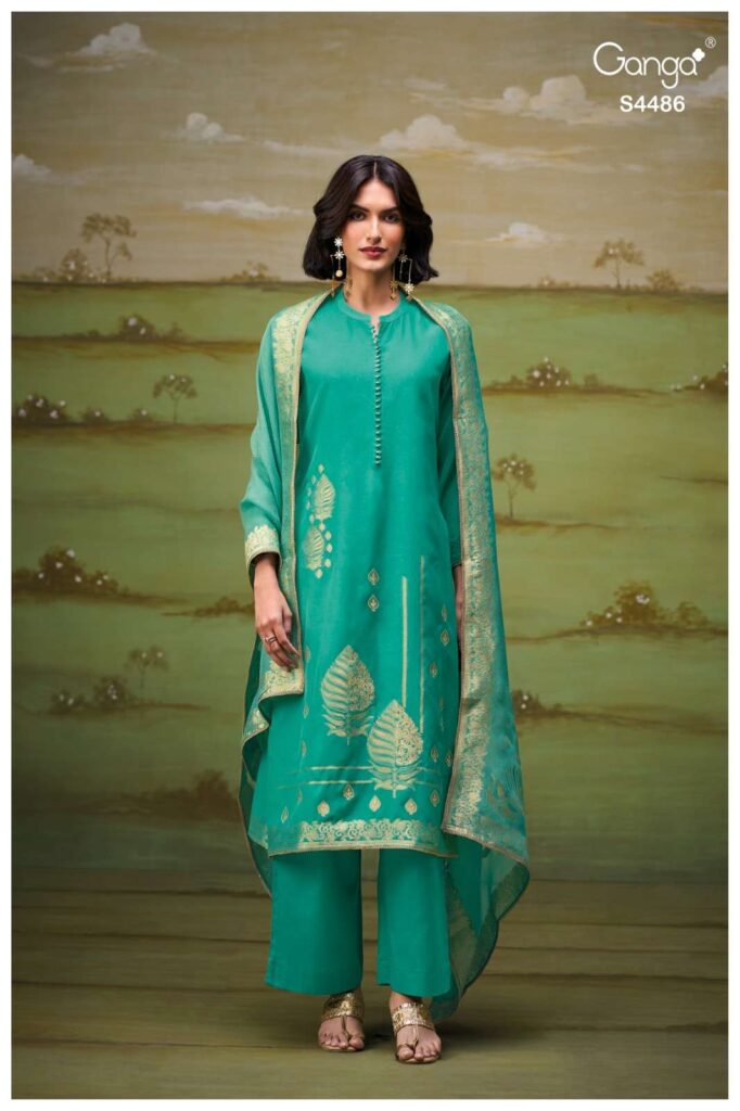 My Fashion Road Ganga Fashion Mavya Fancy Jacquard Designs Suit | S4486 – A