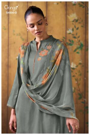My Fashion Road Ganga Fashion Neylin Pure Cotton Satin Salwar Suit | S4500 – D