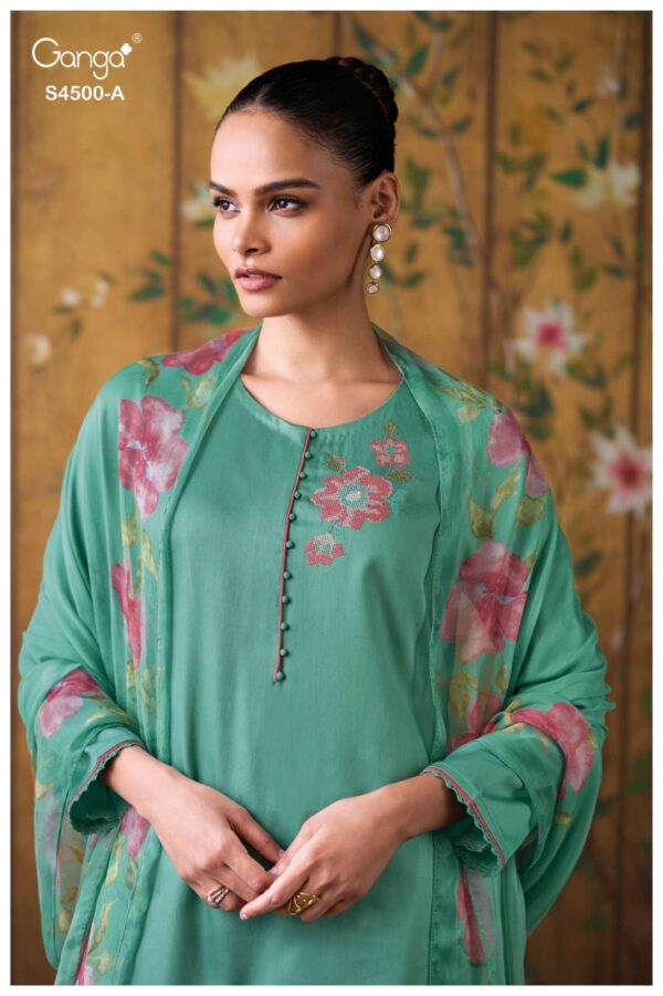 My Fashion Road Ganga Fashion Neylin Pure Cotton Satin Salwar Suit | S4500 – A