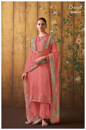 My Fashion Road Ganga Fashion Neylin Pure Cotton Satin Salwar Suit | S4500 – C