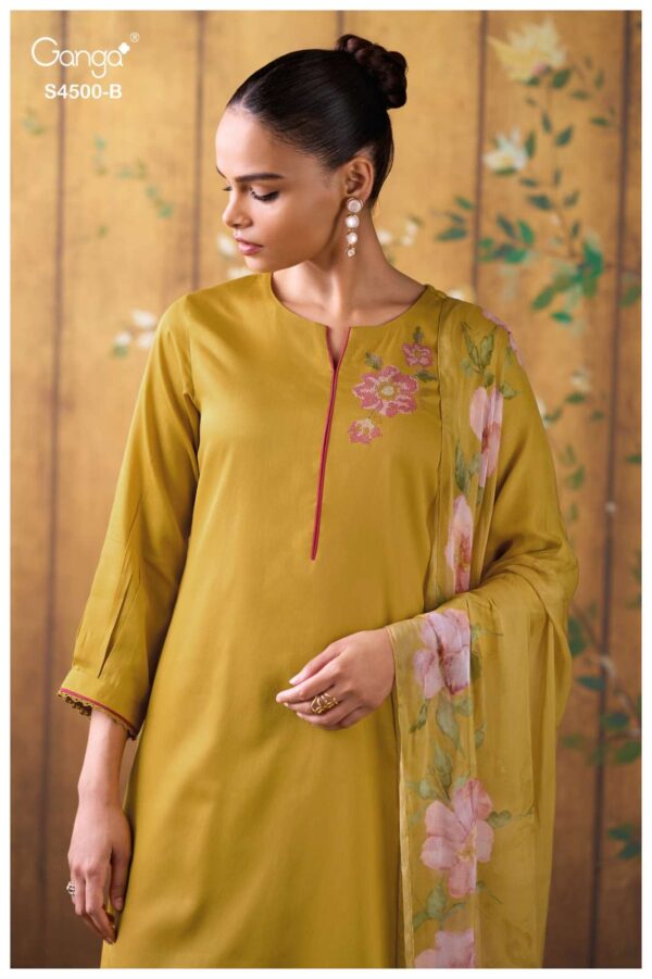 My Fashion Road Ganga Fashion Neylin Pure Cotton Satin Salwar Suit | S4500 – B